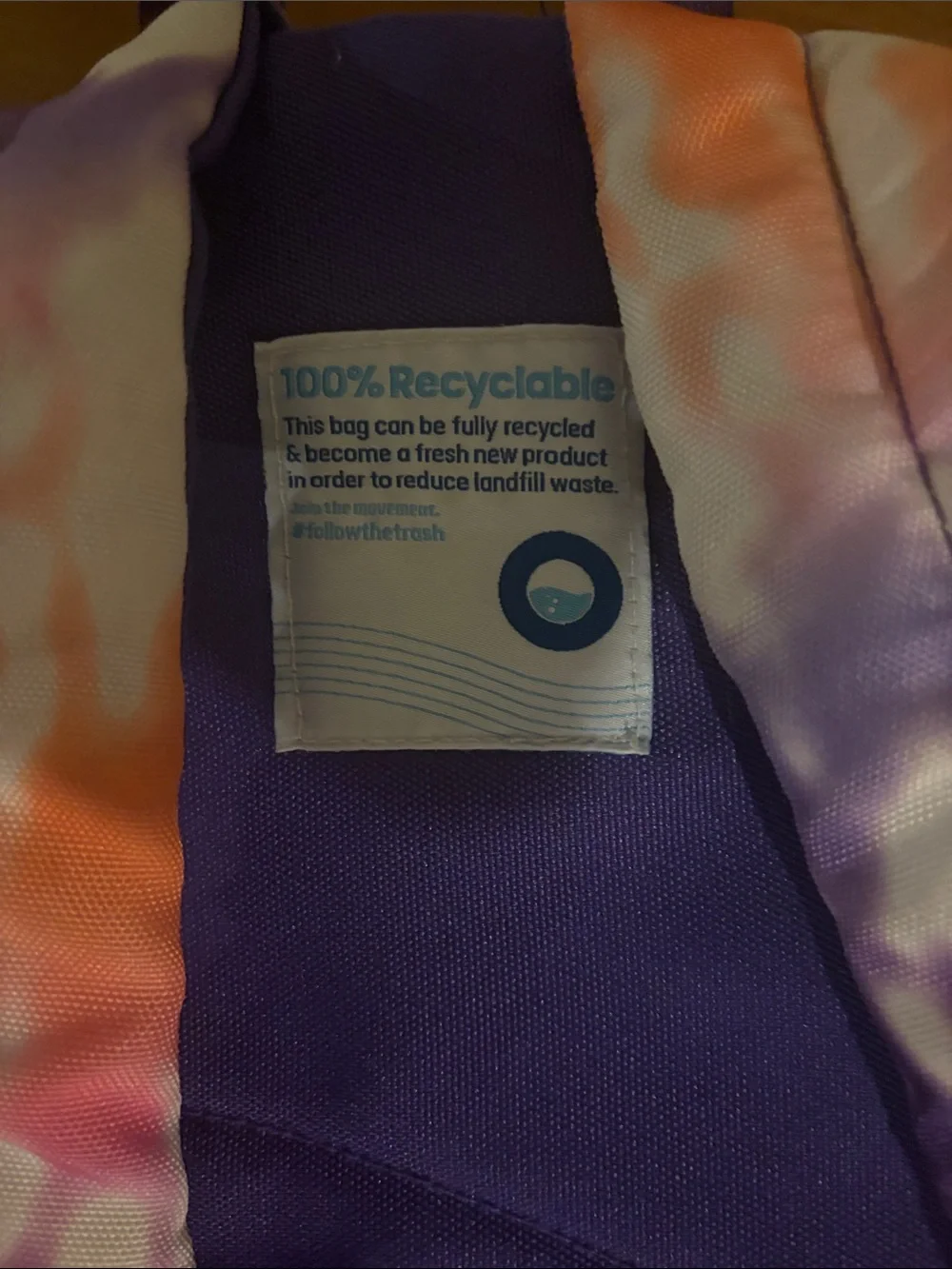 Amazon Kids Tie-Dye Purple and Orange School Backpack